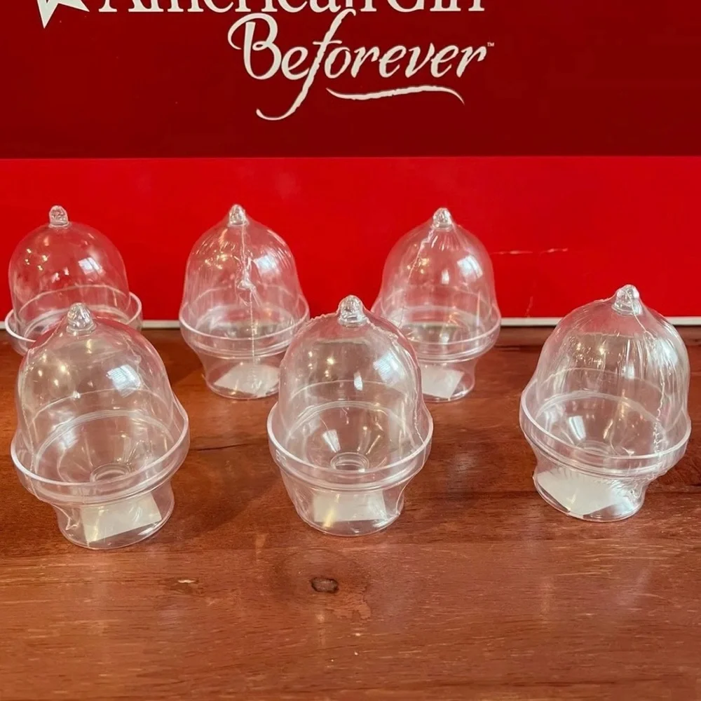 Mini Cake Stands with Dome Lid Clear Tall Favor Holders Party Supplies Set of 6